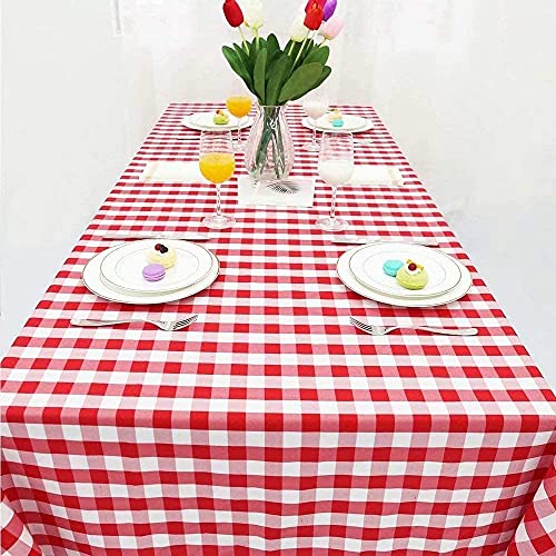 Nappe rectangulaire imperméable antitache à carreaux pour table - 3