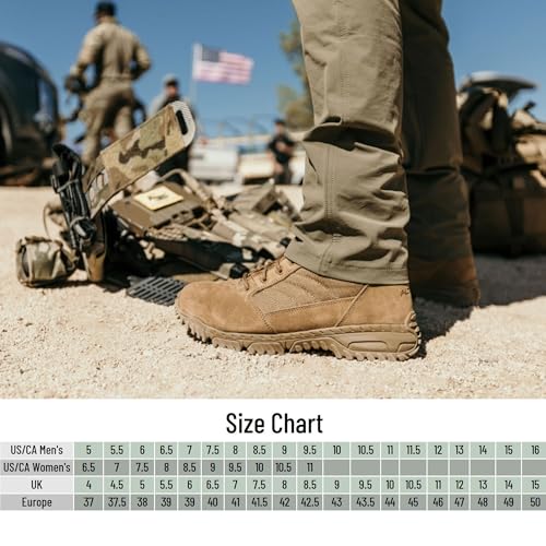Image of Altama Unisex Foxhound SR 8 inch Suede Leather Tactical Work Boots | Lightweight Slip-Resistant Hiking Footwear with High-Traction Outsole