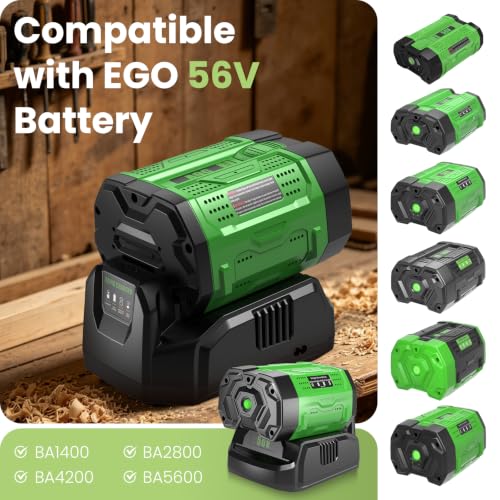 Image of 1 Pack Replacement for EGO 56V Battery 5Ah BA2800T and CH2100 Charger