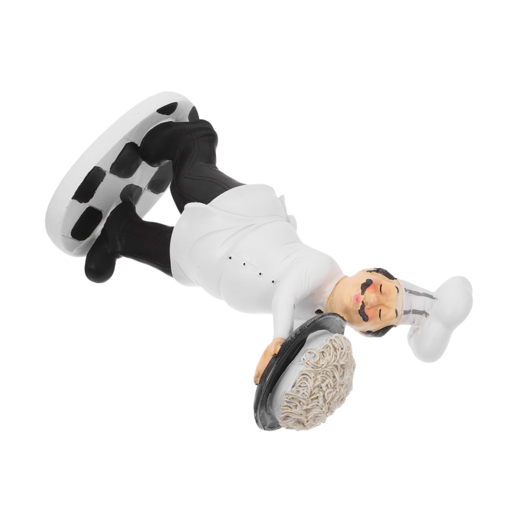 Figurine chef cuisine en résine solide statuette blanche décoration Cabilock