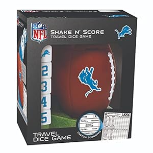 MasterPieces Game Day – NFL Detroit Lions – Shake N’ Score Dice Game