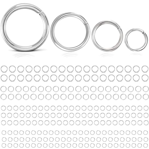 600PCs Large Heavy Duty Stainless Steel Jump Rings Silver