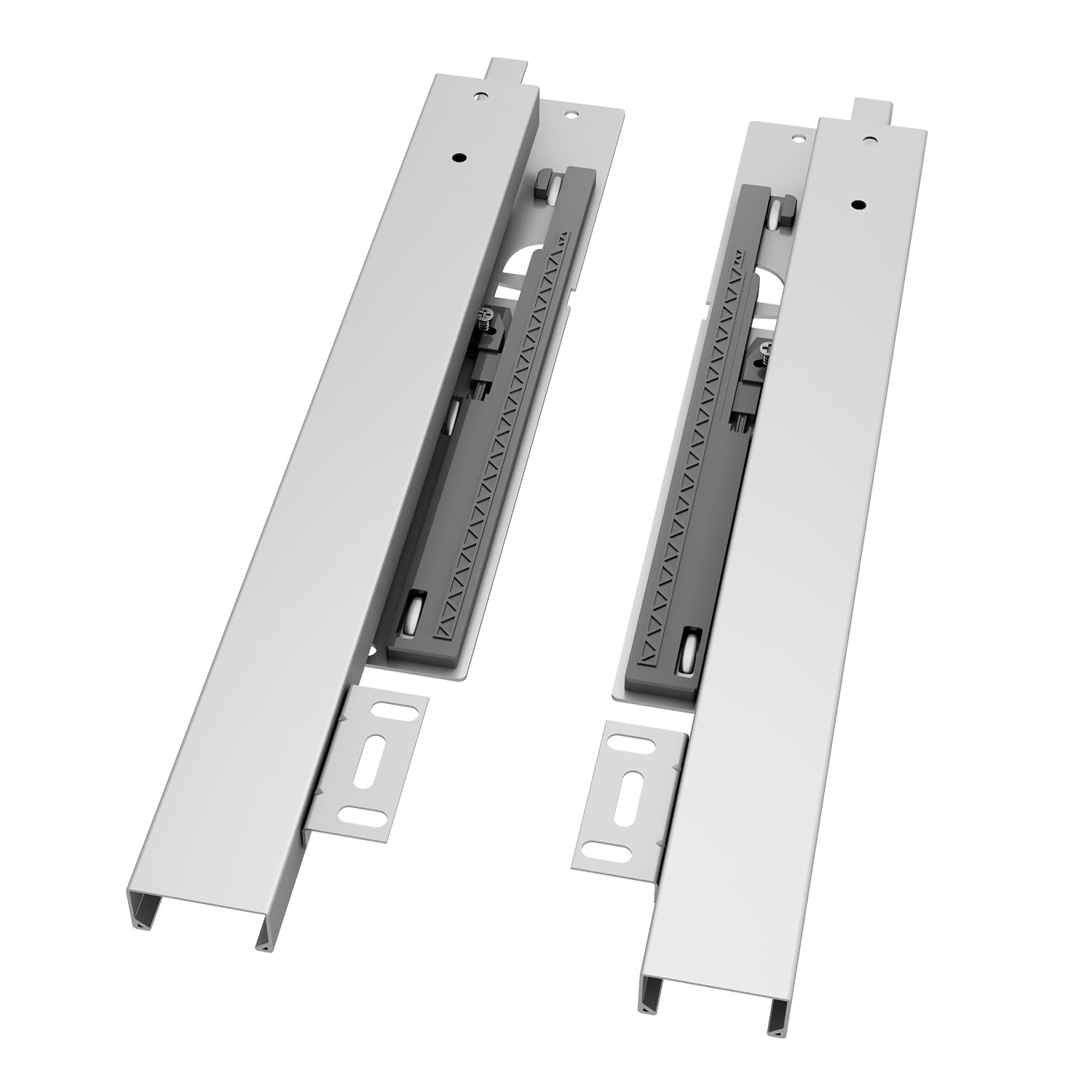 VADANIA Unterflurführung Bodenmontage, Push-to-open, 40 kg Tragkraft, 3-facher Vollauszug, 500mm unsichtbare Schubladenführungen, 1 Paar