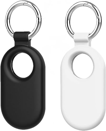Bingcok - Paquete de 2 fundas de silicona de cuerpo completo a prueba de golpes diseñadas para Samsung Galaxy SmartTag2, funda con llavero Smart Tag