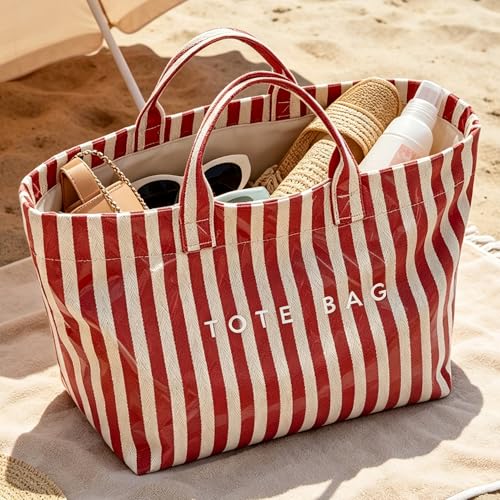 Bolso Tote PVC para mujer grande y resistente al agua miniatura 4