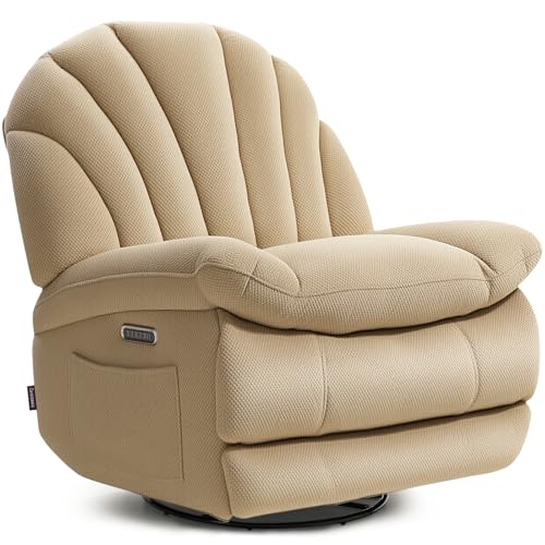 Sillón reclinable tejido beige grande miniatura 1