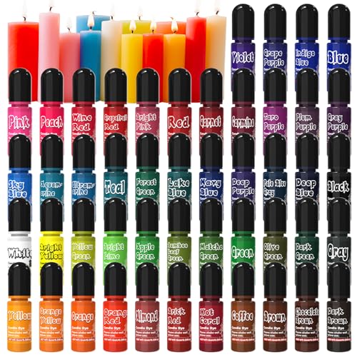Candle Dye - 48 Vibrant Colors Liquid Oil-Based Dye for