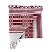 Duke Defense Shemagh - White & Red 100% Cotton Scarf