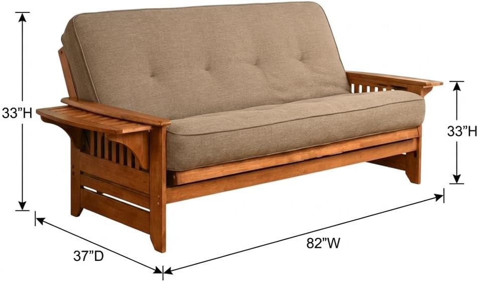 Starlight Canyon Home Brown Futons with 100% Polyester Fabric, Sturdy Frame, Modern Style, Comfortable Sleeping Surface, Durable Construction