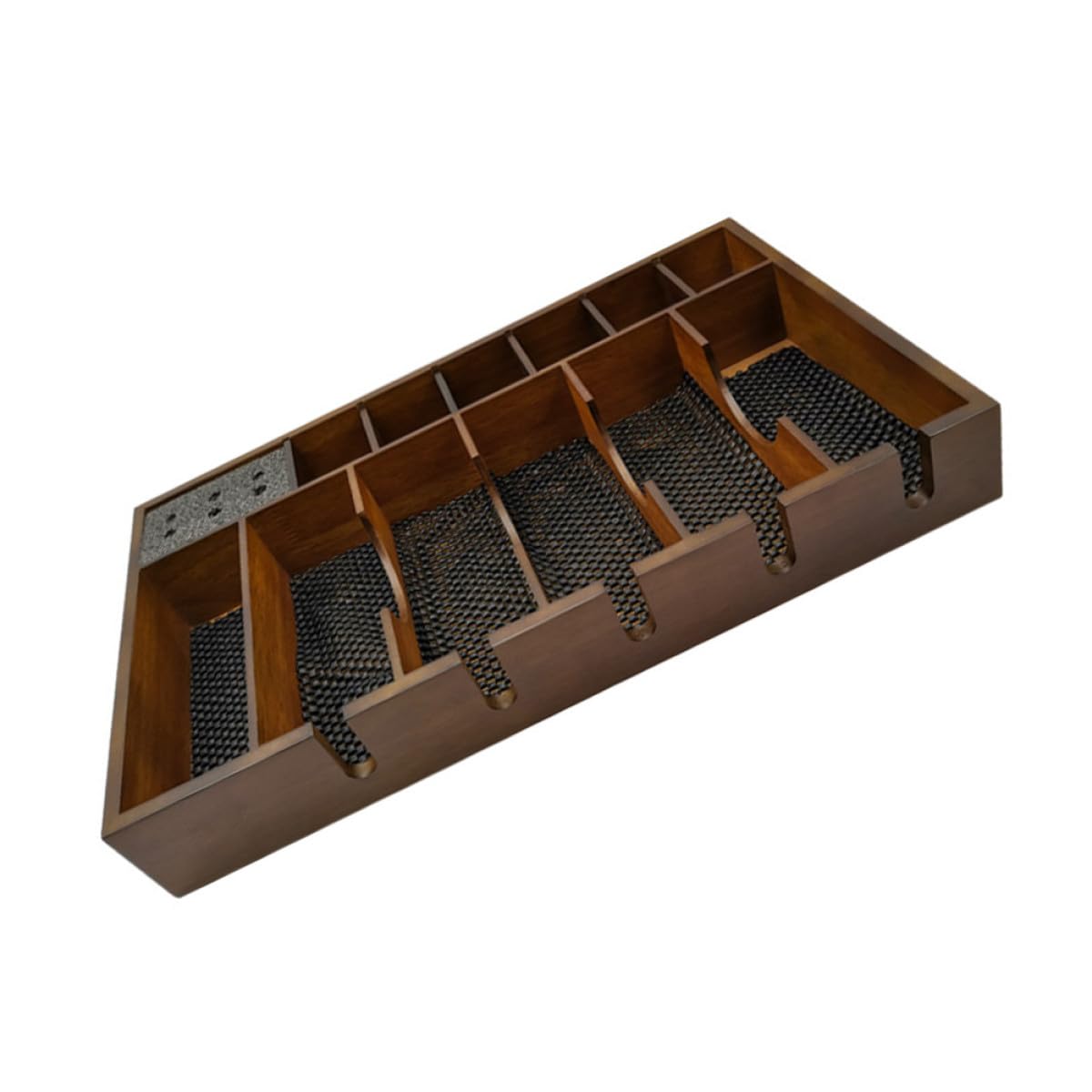 Ciieeo Support de Rangement en Bois pour Tondeuses Électriques Plateau Antidérapant Vintage Organisateur Pratique pour Salon de Coiffure Boîte à Outils Coiffure Robuste et Fonctionnelle