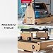 Christopeit Wasserrudergerät klappbar für Zuhause - Rudergerät Holz, Hybrid Wasser-Magnet-System, Kinomap, Bluetooth (WP 5000 - Buchenholz)
