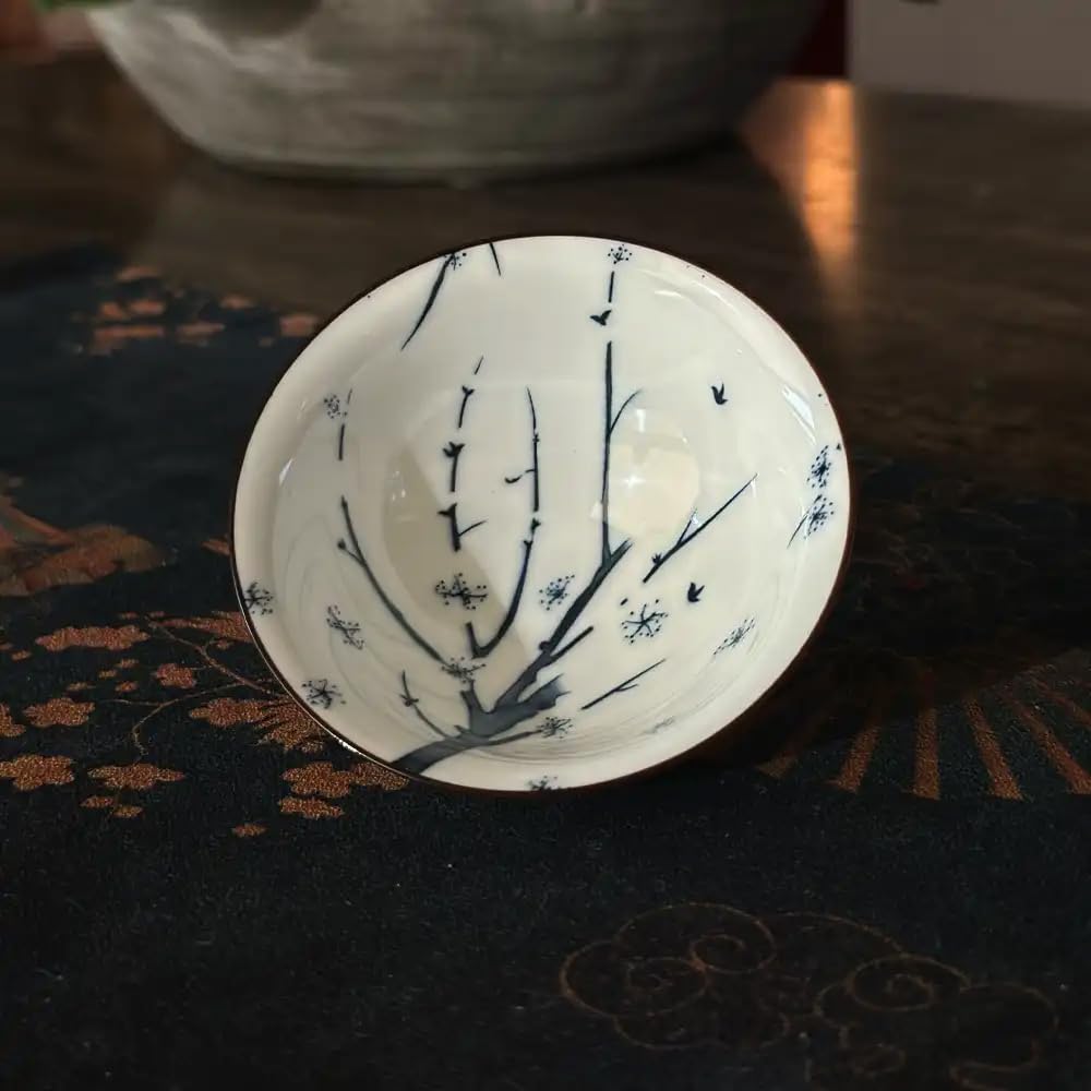 Tea Soul White Porcelain Mug with Branches 50 ml