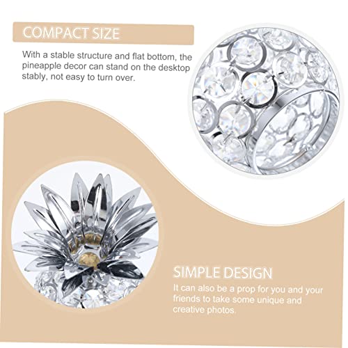 Homsfou Show Crystal Photo Rhinestone Figurine Artificial Decorative Fruit Prop Glass Decoration Crystals Paperweight Collectible Tabletop Small Pineapple Living Metal For Crafts #TOP7