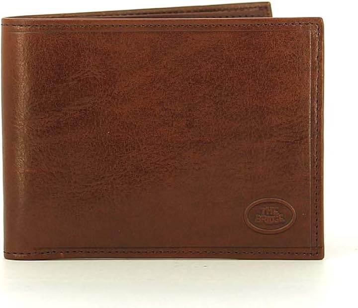 The bridge portafoglio in pelle marrone da uomo porta carte di credito 01403701-14_Braun_26