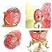 YU FENG Faberge Egg Trinket box Jewelry Box Hinged Collectible Rhinestones Jeweled Painted Enameled Decorative Egg (Pink)
