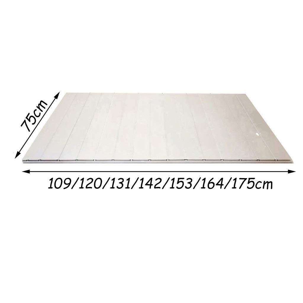 Badkuip Cover Anti-stof Folding Dust Board Bad Isolatie Cover, baddeksel, sluiter baddeksel-White PVC Bathtub tray (Size : 120×80×0.6cm