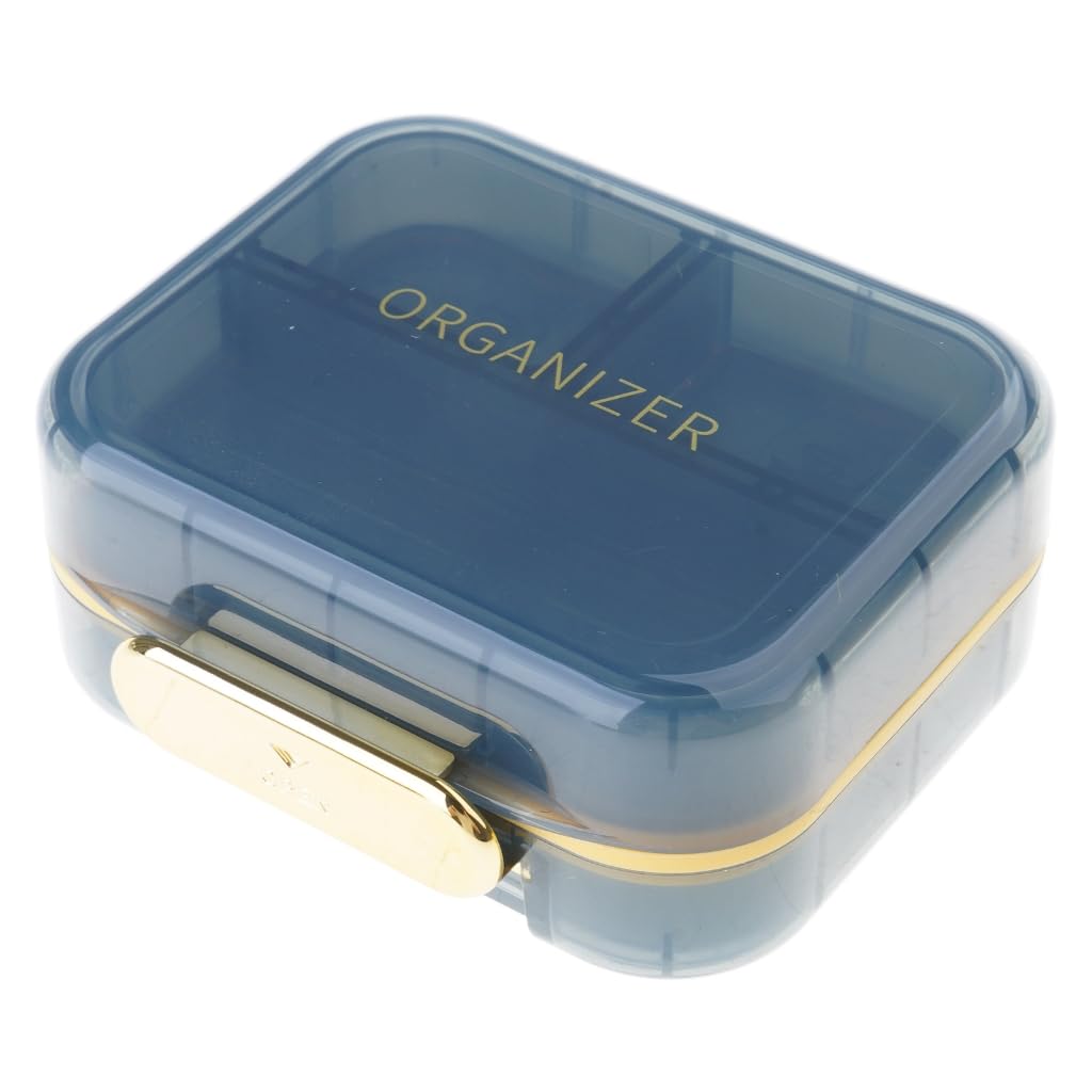 sodeber Travel Pills Organizers 7 Compartments Portable Case Clear Empty Box Vitamns Container