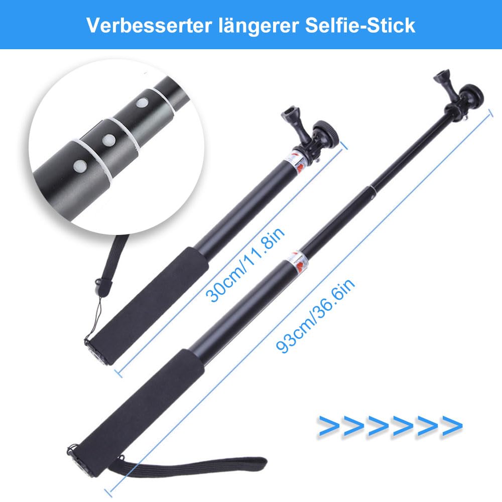 Ulepszony zestaw akcesoriów do GoPro Hero 13 Black Kit, wodoszczelny pokrowiec ochronny, wodoszczelna obudowa, akcesoria do snorkelingu, uchwyt rowerowy kijek do selfie, pasek na głowę do GoPro Hero13