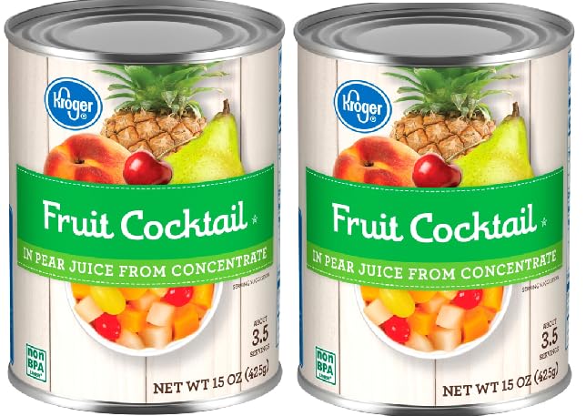 Fruit Cocktail in Pear Juice From Concentrate (2 Cans,15 oz. each)