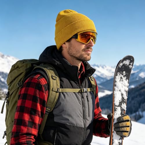 Image of ZOORON Beanie for Men Women Slouchy Winter Beanie Hats Cuffed Skull Caps