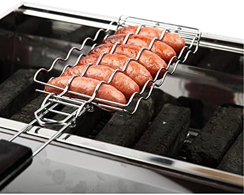 Cooking 1pc Sausage Grilling Basket Picnic Grill Rack BBQ Baskets for Outdoor Tool