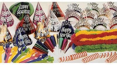 Creative Converting Club Pack Holiday Year Party Kit Hats, Tiaras, Leis, Horns Favors, Kit 20 People