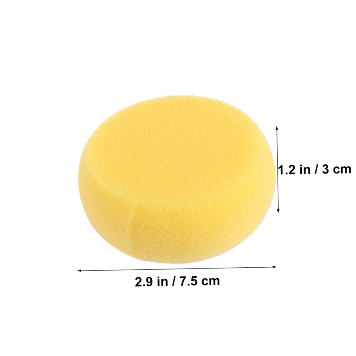 STOBOK 48piezas Esponjas De Pintura Sintéticas Redondas Amarillas para Manualidades y Pack De Absorbentes y Fáciles De Limpiar