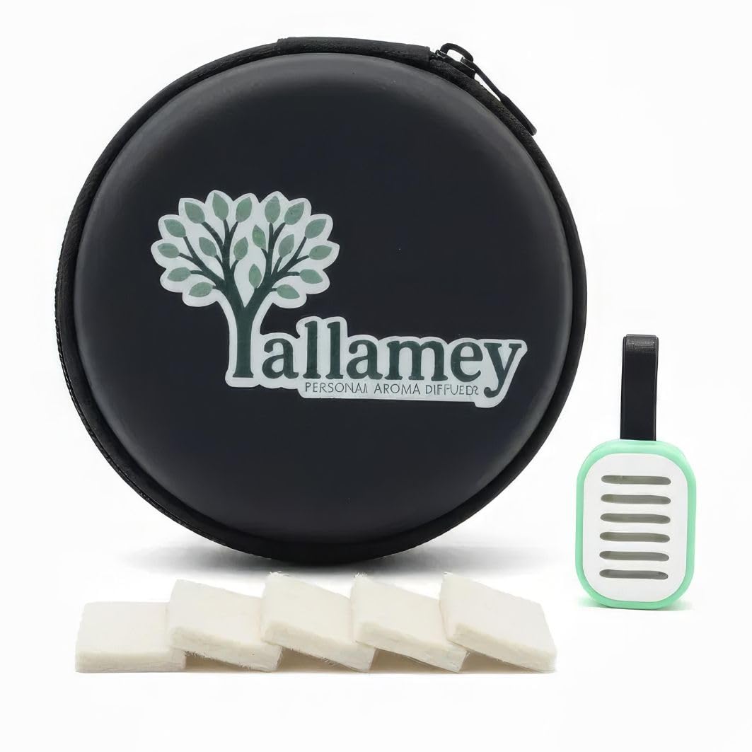 Wearable Aroma Diffuser Clip for Perfume & Essential Oils | No-Stain, Skin-Free Personal Fragrance for Office, Travel & Wardrobe | Reusable Felt Pads + Case Pouch (Mint Green)