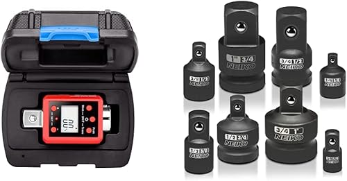 Miniatura 1 de NEIKO 20743A - Adaptador de par digital de 34 pulgadas y juego completo de adaptador y reductor de impacto 30223A  8 piezas  Tamaños estándar SAE