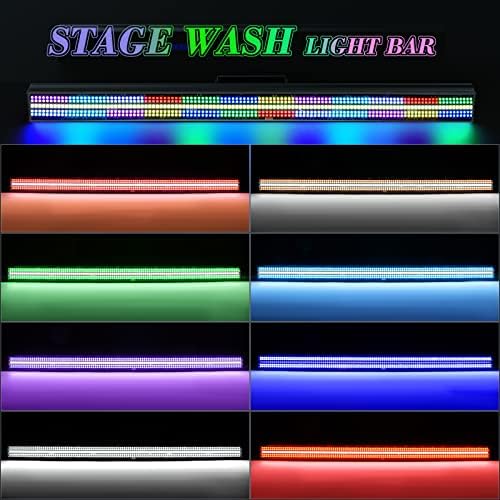 Stage Light Bar 150W, 720 LED RGBW DJ Light Bar Wall Washer Lights Support DMX Control & Sound Activated, Stage Lighting for Party Indoor Disco Church Birthday Wedding (Black 2PC)