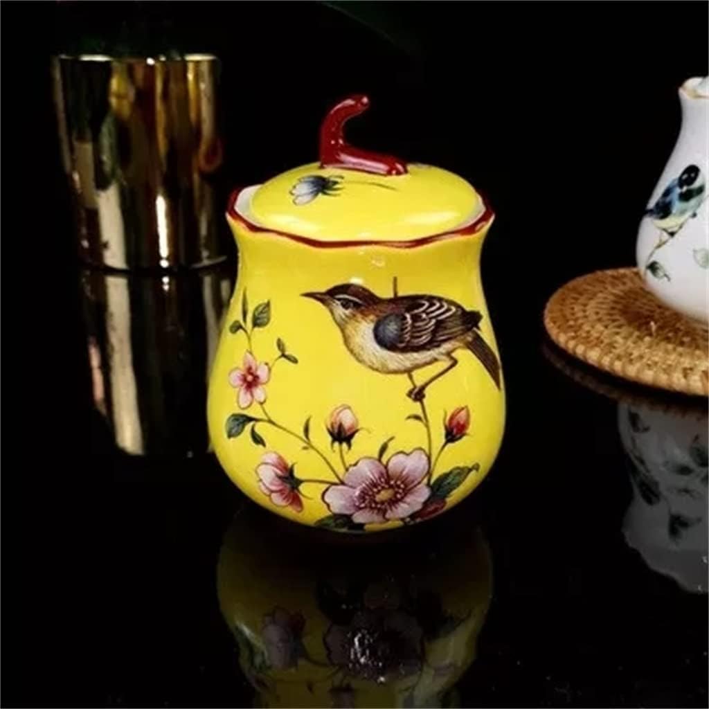 Kitchen toothpick holder ceramic rack bathroom cotton swab portable storage (Color : A)