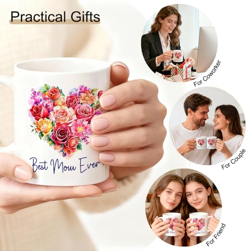 Taza de Cerámica Blanca 11 oz con Diseño Floral miniatura 5