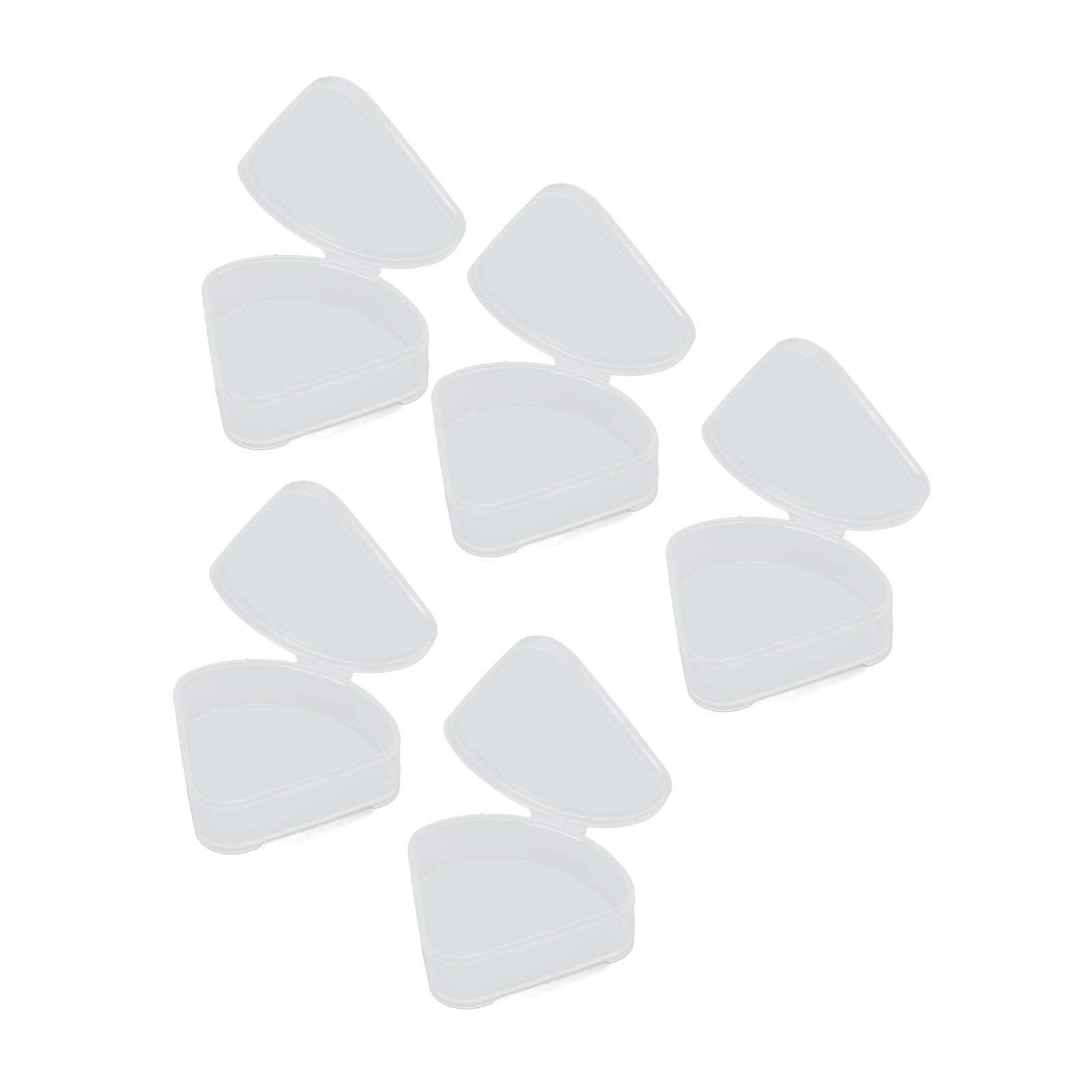 Powder Puff Storage Case, Triangle Makeup Puff Case Portable Safe Smooth Plastic for Beads for Powder Rooms - Image 4