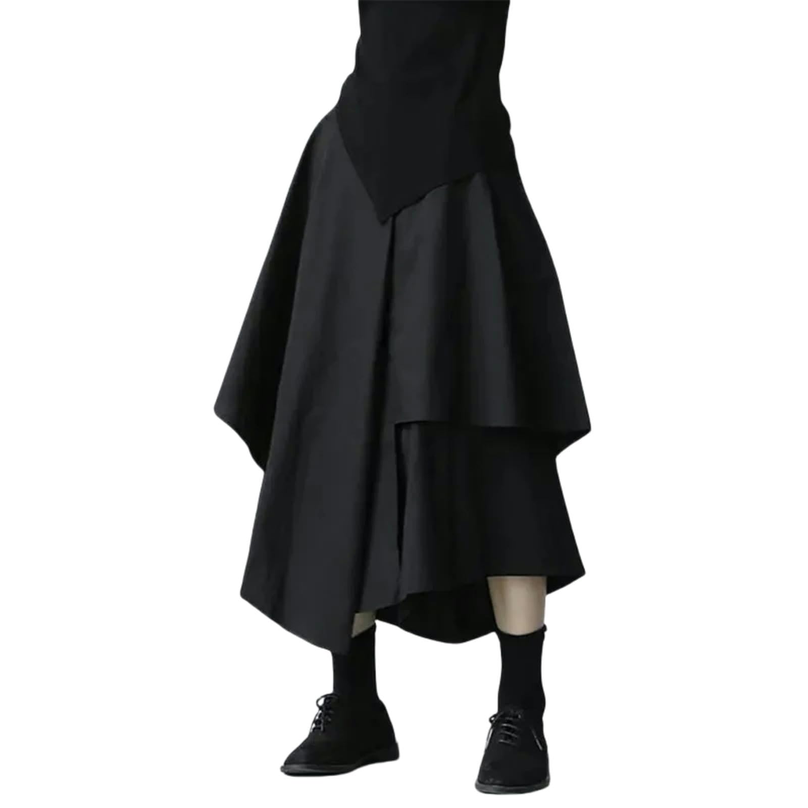 Gonna Lunga Donna Donne Primavera Estate Gonne Irregolari Vita Alta Midi Gonna Vintage Piegheggiato Casual A Line Gonna