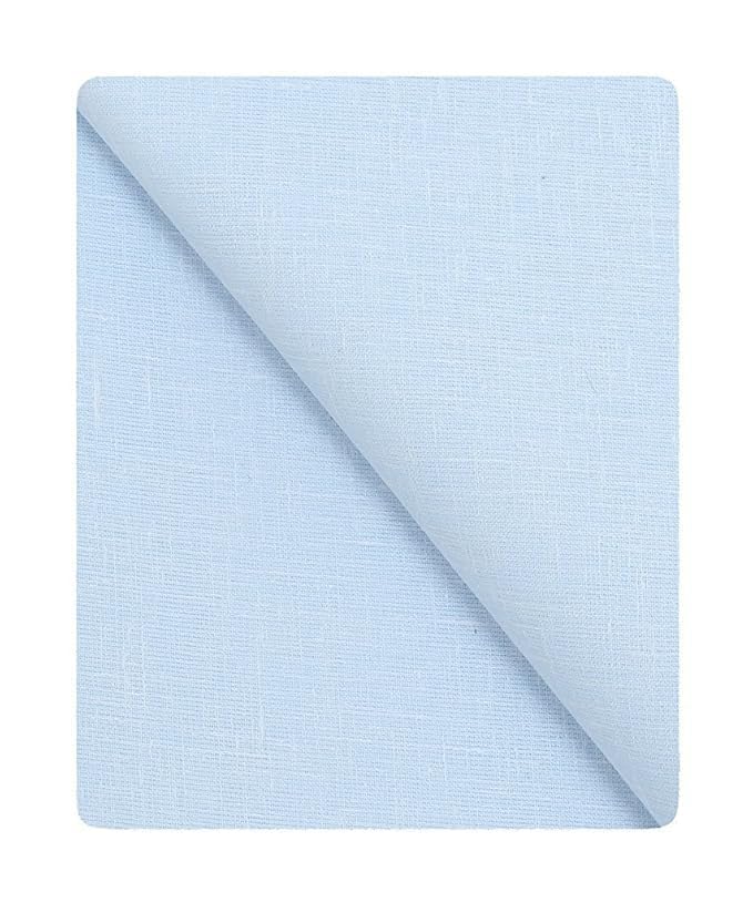 megisha Men's Premium Semi Lenan Cotton Unstitched Shirt Fabric (Blue Light-2.25 Meter)-picture-19