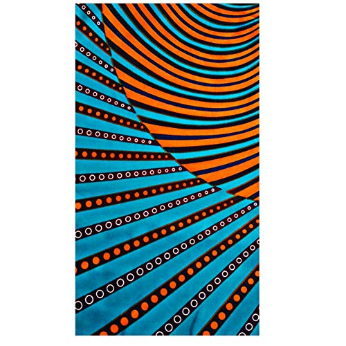 MAYNOWAX Coupon Pagne Tissu Wax Africain 100% coton 6 yards soit 5,48x120cm Cover