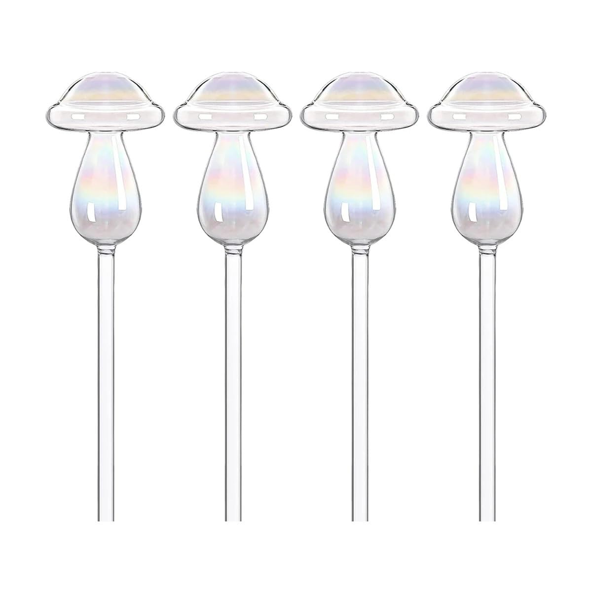 Boules D'Arrosage 2/4 Pièces Bidons D'eau for Plantes Globes D'arrosage Automatique En Verre En Forme De Coeur De Champignon Dispositif D'arrosage Gouttes D'arrosage Maison Jardin. Pour Plantes(4Pcs M