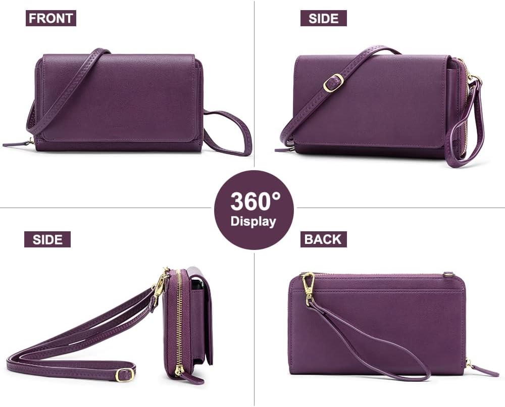 RONSIN Crossbody Bag for Women Wristlet Wallets with RFID Card Small Clutch Purses for Party Prom - Image 3