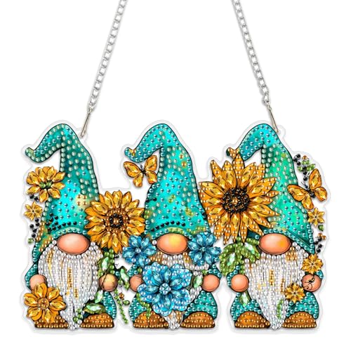 Kit broderie diamant nains de jardin : idée cadeau créative adulte pour décoration maison