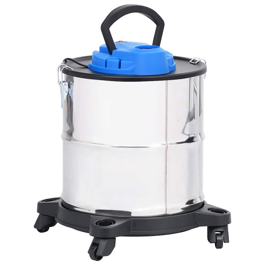 Aspirador de cenizas con filtro HEPA 1200 W 20 L acero inoxidable para estufas de leña, chimeneas, fogatas, aspiradoras con función de soplado, tubo de metal resistente, portátil, ideal para
