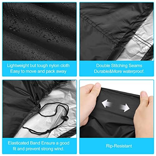 Mobility Scooter Cover Waterproof, 210D Oxford Wheelchair Waterproof Heavy Duty Storage Rain Cover (190x71x117 cm) - Image 4