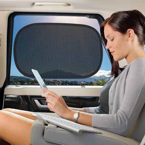 LSTRAGY Car Window Shades for Baby, 2 Pack Sun Shade for Car Window, Car Sun Shade for Baby Kids Pet UV Rays/Sunlight Protection, 20\"x12\" Self-Adhesive Car Window Shades - Thumbnail 2