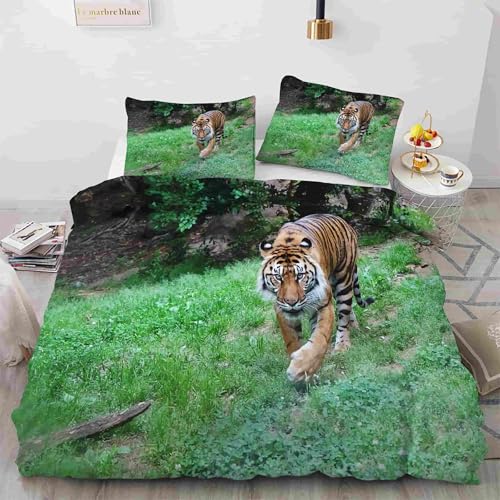 Linge de lit tigre 90x190 en microfibre douce pour éviter les draps rêches - 4