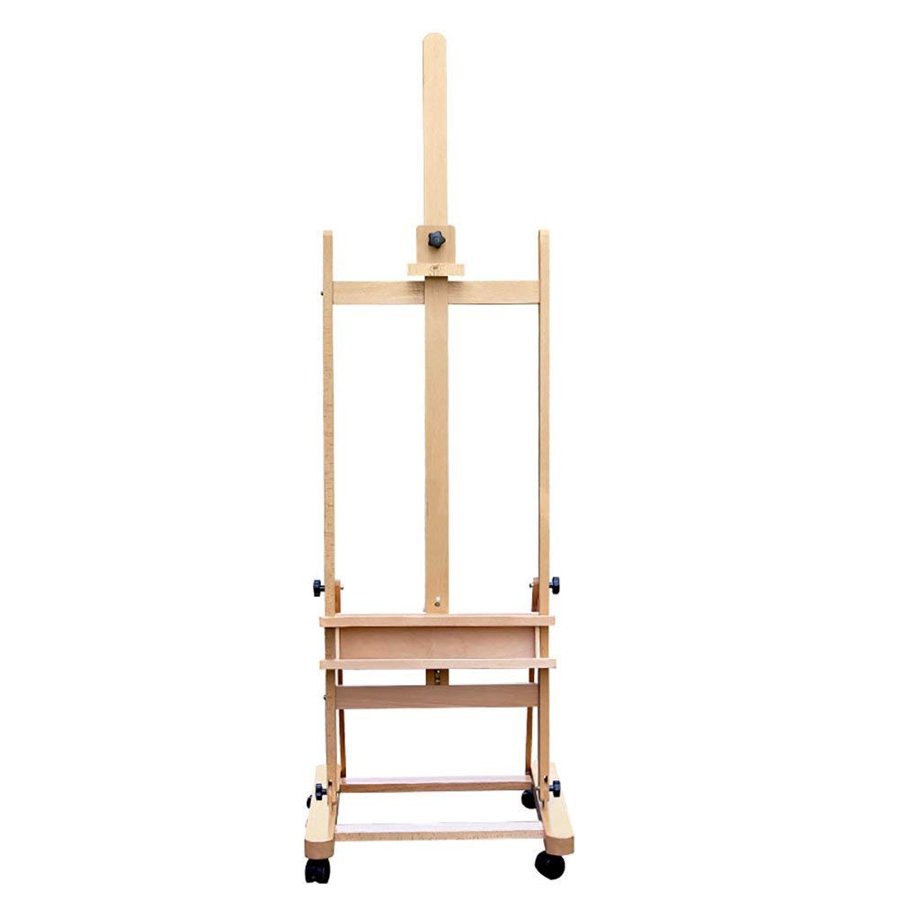 CWCQGH Easels Easel Large Display Stand for Adjustable Wedding Beech Oil with Universal Canvas Max Height 125cm Art Supplies