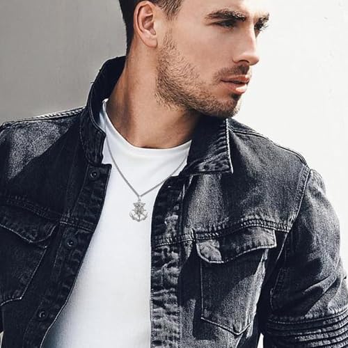 Men's Religious Necklace 925 Sterling Silver Crucifix | Saint Medal Pendant Protection Amulet Jewelry Gifts with 2.5mm 22"+2" Round Box Chain4