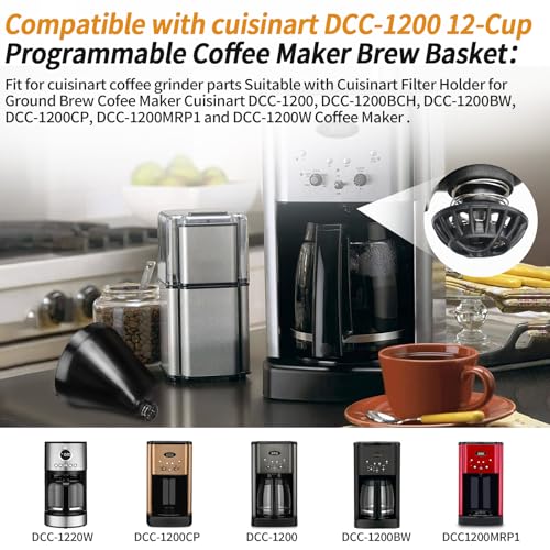Image of Coffee Machine Brew Basket Bottom Spring Loaded Stopper Kits Replacement Brew Baske for Cuisinart DCC-1200 DCC-1200BCH DCC-1200BW Coffee Maker Brew Basket Parts