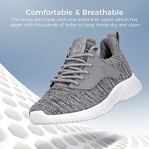 Image of Flysocks Womens Breathable Walking Shoes-Resistant Sport Tennis Shoes Fabric Lightweight Comfortable Casual Shoes Slip On Work Fitness Cycling Travel Sneakers, A- Gray Mix, 7.5