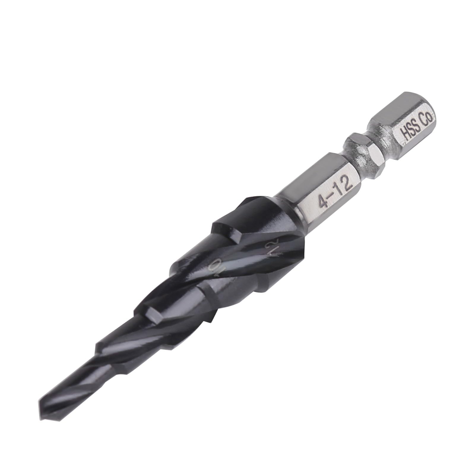 Broca escalonada de metal de 4-12 mm, broca cónica de metal de 5 niveles, HSS M35 cobalto TiAlN, broca hexagonal para acero inoxidable, chapa de aluminio, hierro, plástico, PVC, madera