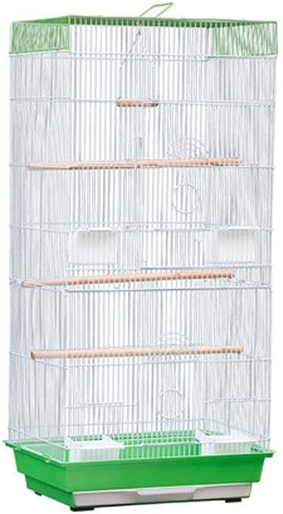 LUCBEI Bird Cage Large Parrot Cage with Feeder Stand Rod and Breeding Cage for Breeding Flocks of Birds Finches Pigeons Parakeets Pet Supplies (Color : Green, Size : D)