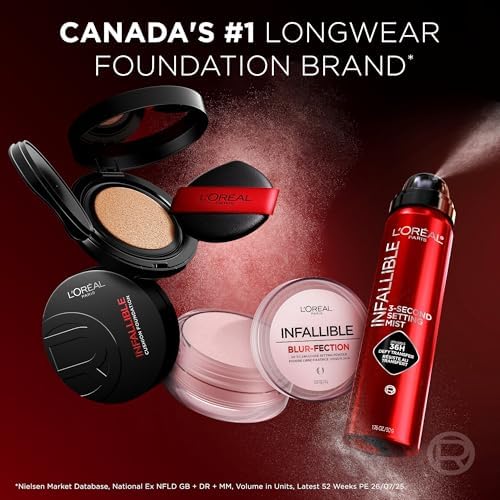 L'Oréal Paris Infallible Fresh Wear Cushion Foundation, Long-lasting & Lightweight Up to 24H Coverage, Inspired by Korean Makeup, Breathable Formula, N50, 11g - 5